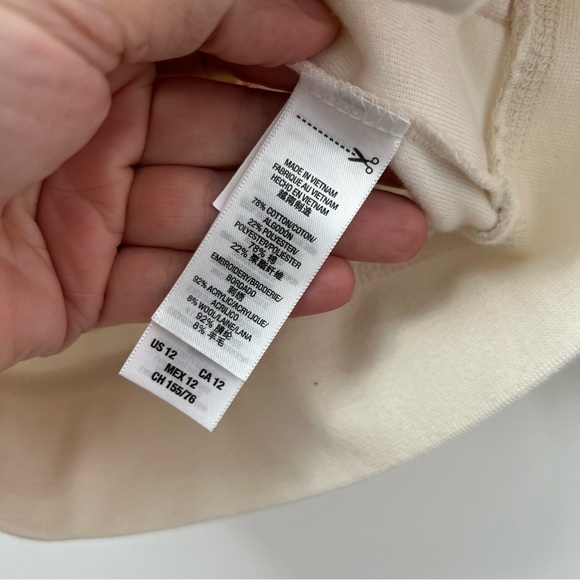 Juicy Couture y2k OG cream Velour Graphic Tracksuit Jacket Girls 12 rhinestones - Picture 4 of 5